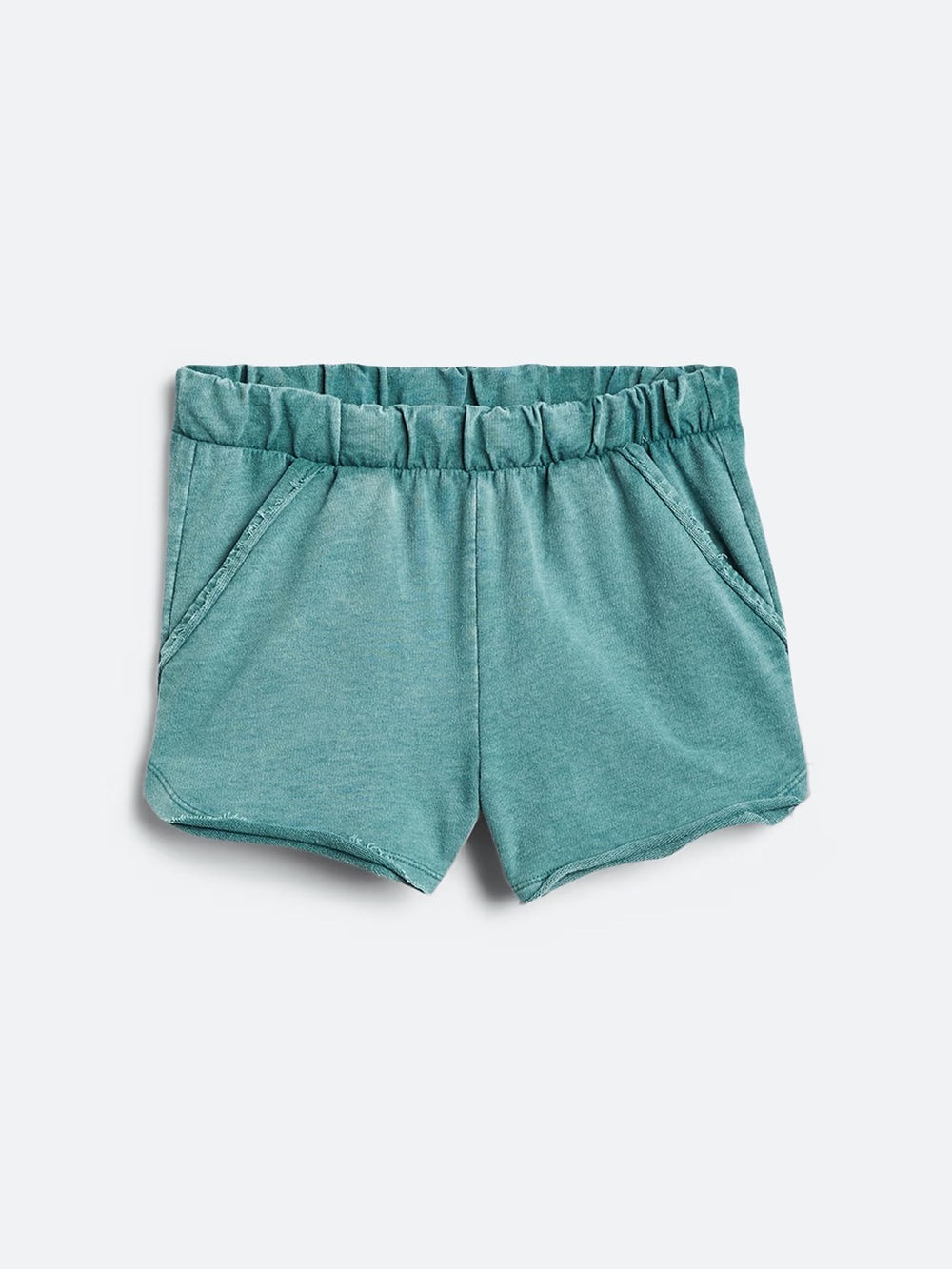 Kids Elastic-Waist Casual Shorts in Seafoam Green